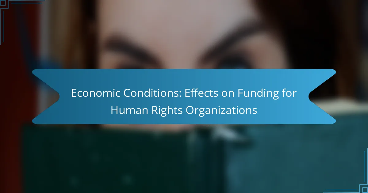Economic Conditions: Effects on Funding for Human Rights Organizations