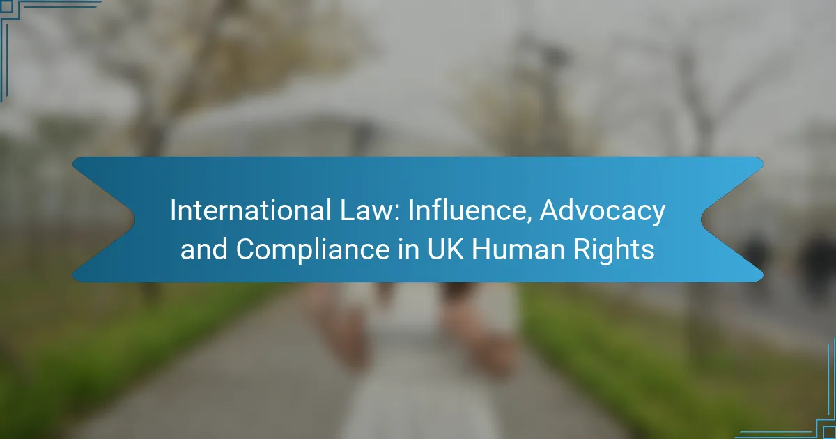 International Law: Influence, Advocacy and Compliance in UK Human Rights