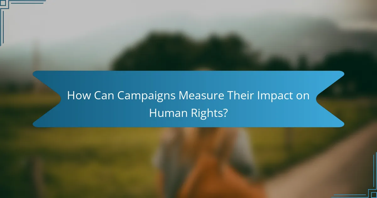How Can Campaigns Measure Their Impact on Human Rights?