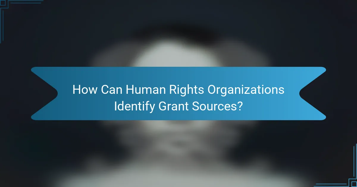 How Can Human Rights Organizations Identify Grant Sources?