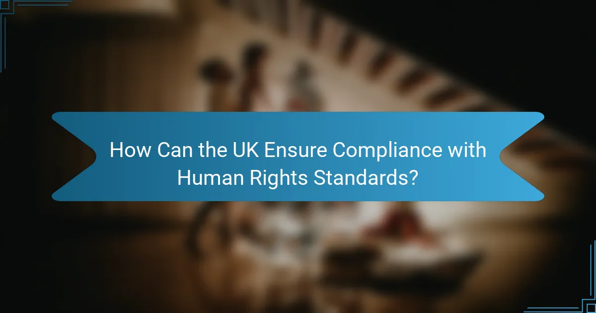 How Can the UK Ensure Compliance with Human Rights Standards?