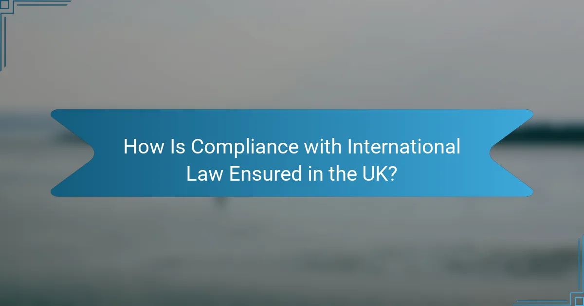 How Is Compliance with International Law Ensured in the UK?