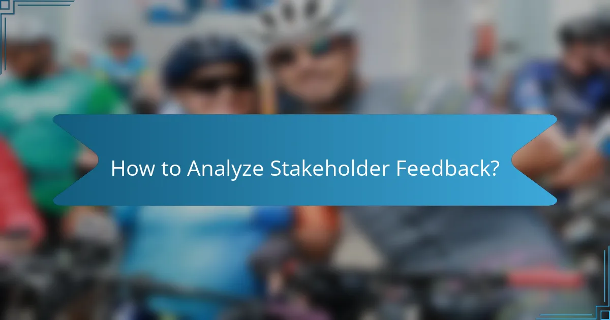 How to Analyze Stakeholder Feedback?