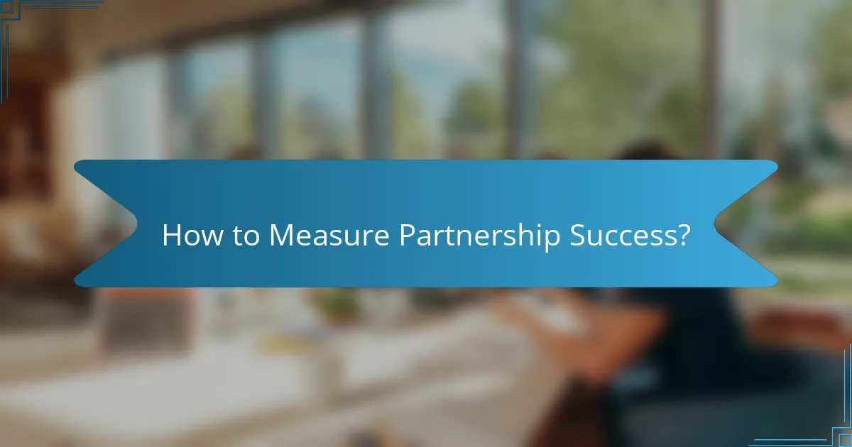 How to Measure Partnership Success?