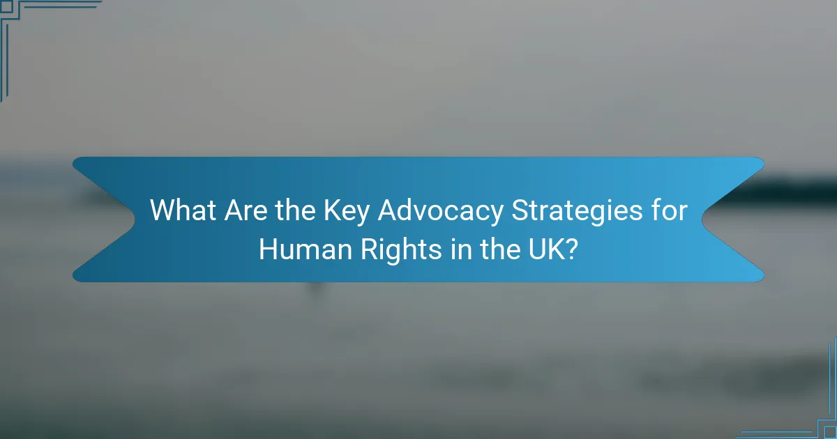 What Are the Key Advocacy Strategies for Human Rights in the UK?