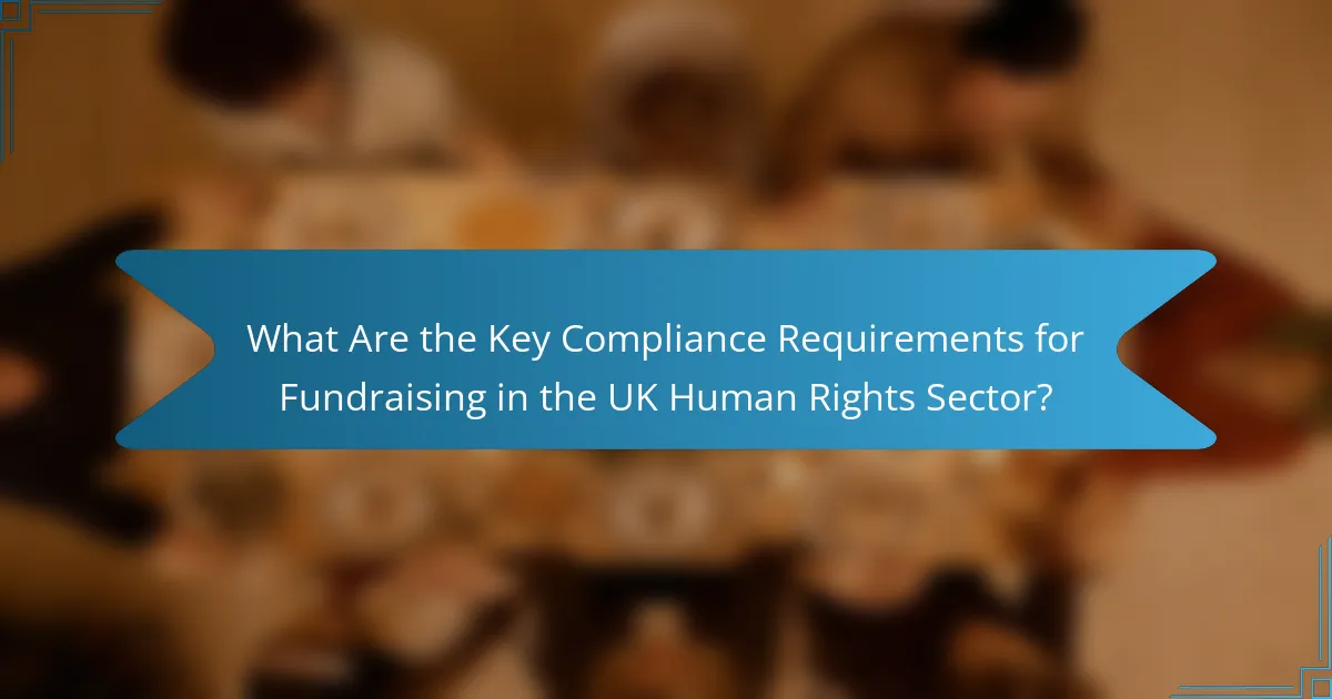 What Are the Key Compliance Requirements for Fundraising in the UK Human Rights Sector?