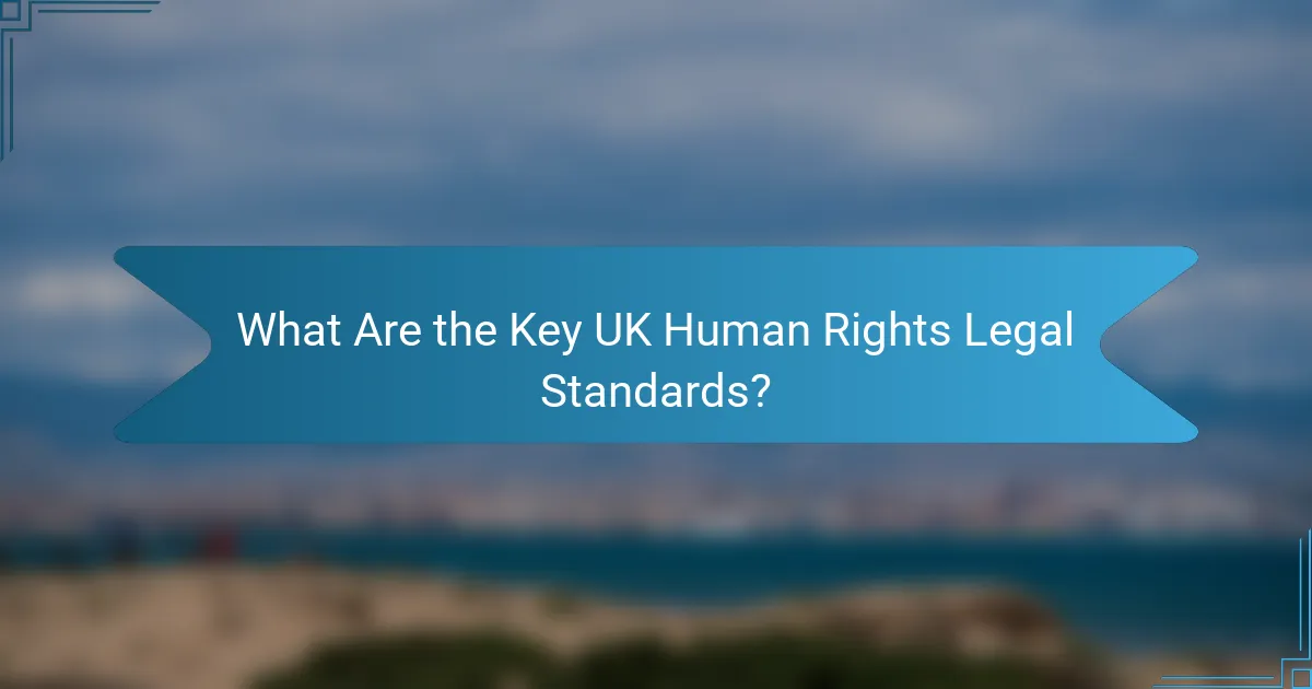 What Are the Key UK Human Rights Legal Standards?